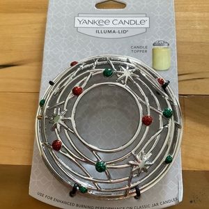 NIP Yankee Candle Illuminati-lid Christmas silver stars